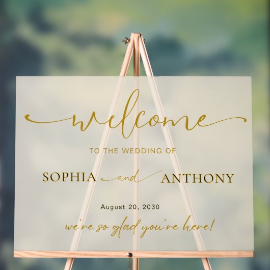 ミニマル結婚ム・アクリルの歓迎サイン アクリルサイン (ニュートラル)