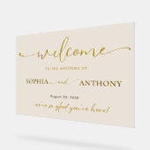 ミニマル結婚ム・アクリルの歓迎サイン アクリルサイン (傾斜)