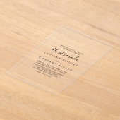 ミニマル結婚ムNuestra Boda アクリル招待状 (レイダウン)