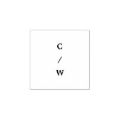 ミニマル結婚モダンタイポグラフィ ラバースタンプ (インプリント)