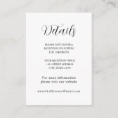 ミニマル結婚モダンデザイン エンクロージャーカード (正面)
