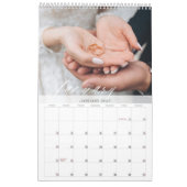 ミニマル結婚モダン夫婦の写真 カレンダー (1月 2027)