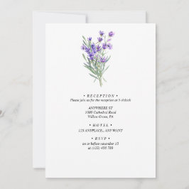 ミニマル結婚ラベンダーフローラ 招待状
