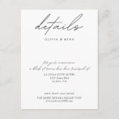 ミニマル結婚リスズホテルルームブロック詳細 エンクロージャーカード (正面)