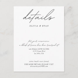 ミニマル結婚リスズホテルルームブロック詳細 エンクロージャーカード