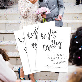 ミニマル結婚リストと保護者 招待状