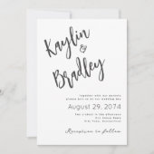 ミニマル結婚リストと保護者 招待状 (正面)