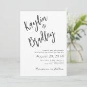 ミニマル結婚リストと保護者 招待状 (スタンド正面)