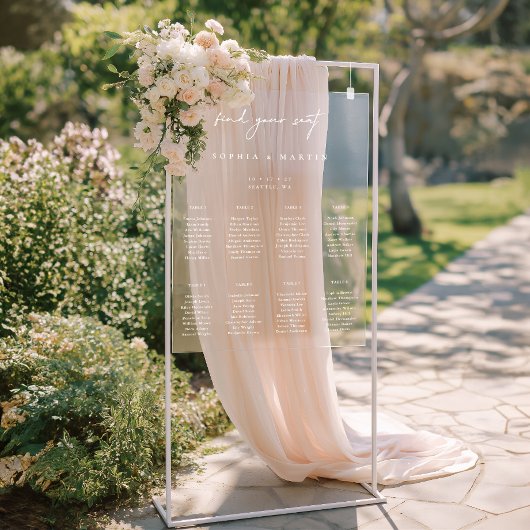 ミニマル結婚リストのアクリル製座席表の記号 アクリルサイン