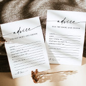 ミニマル結婚リストのアドバイスカードブライダルシャワーカード 招待状