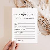 ミニマル結婚リストのアドバイスカードブライダルシャワーカード 招待状