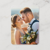 ミニマル結婚リストのウェブサイト写真QRセージ緑 エンクロージャーカード (裏面)