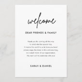 ミニマル結婚リストのウェルカムタイムライン 招待状 (正面)