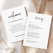 ミニマル結婚リストのウェルカムタイムライン 招待状
