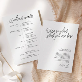 ミニマル結婚リストのウェルカムバッグ挿入 プログラム