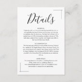 ミニマル結婚リストのエンクロージャカード エンクロージャーカード (正面)