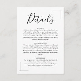 ミニマル結婚リストのエンクロージャカード エンクロージャーカード