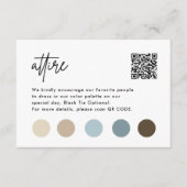 ミニマル結婚リストのカラーパレットの衣装カード エンクロージャーカード (正面)