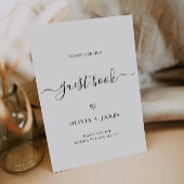 ミニマル結婚リストのゲストブックサインテンプレート 招待状