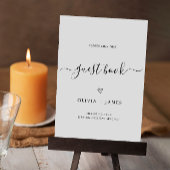 ミニマル結婚リストのゲストブックサインテンプレート 招待状