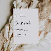ミニマル結婚リストのゲストブックサインテンプレート 招待状