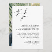 ミニマル結婚リストのサンキューカード(写真あり) サンキューカード (正面/裏面)