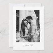 ミニマル結婚リストのサンキューカード（写真あり） サンキューカード (正面)