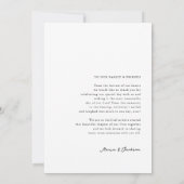 ミニマル結婚リストのサンキューカード（写真あり） サンキューカード (裏面)