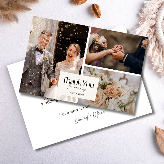 ミニマル結婚リストのサンキューカード（写真あり） サンキューカード