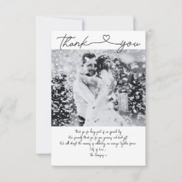 ミニマル結婚リストのサンキューカード（写真あり） サンキューカード