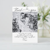 ミニマル結婚リストのサンキューカード（写真あり） サンキューカード (スタンド正面)