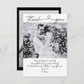 ミニマル結婚リストのサンキューカード（写真あり） サンキューカード (正面/裏面)