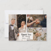 ミニマル結婚リストのサンキューカード（写真あり） サンキューカード (正面)