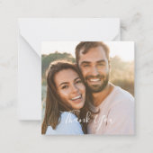 ミニマル結婚リストのサンキューカード（写真あり） ノートカード (正面)