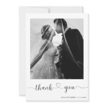 ミニマル結婚リストのサンキューカード（写真あり）