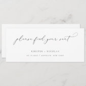 ミニマル結婚リストのテーブル席カードヘッダー 招待状 (正面/裏面)