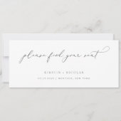 ミニマル結婚リストのテーブル席カードヘッダー 招待状 (正面)