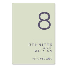 ミニマル結婚リストのテーブル番号 – カスタマイズ可能 テーブルナンバー