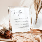 ミニマル結婚リストのバー |のドリンク結婚メニュー ポスター