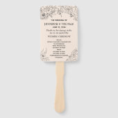 ミニマル結婚リストのファンプログラムフローララインアート ハンドファン (正面)