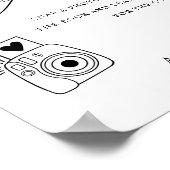 ミニマル結婚リストのフォトゲストブックポスター ポスター (角)