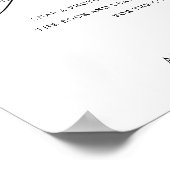 ミニマル結婚リストのフォトゲストブックポスター ポスター (角)