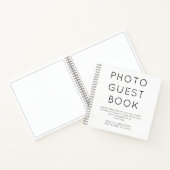 ミニマル結婚リストのフォトゲストブック ノートブック (内部)