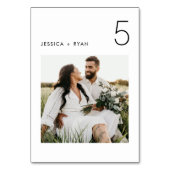 ミニマル結婚リストのフォトテーブル番号 テーブルナンバー (裏面)