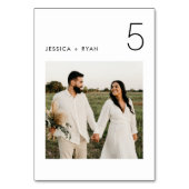 ミニマル結婚リストのフォトテーブル番号 テーブルナンバー (正面)