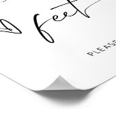 ミニマル結婚リストのフリップフロップ記号 ポスター (角)