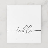 ミニマル結婚リストのブライダルベビーシャワーテーブル番号 プレイスカード (外部開封)