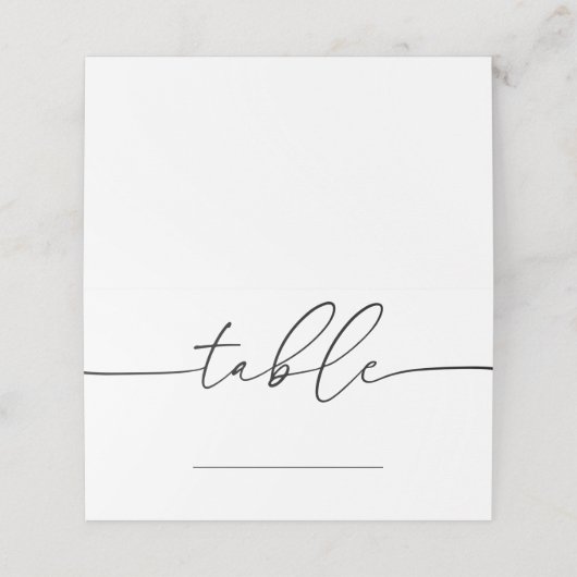 ミニマル結婚リストのブライダルベビーシャワーテーブル番号 プレイスカード (外部開封)