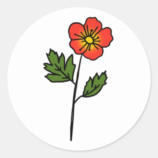 ミニマル結婚リストのプリマクラシックローズのラウンドステッカー ラウンドシール (正面)