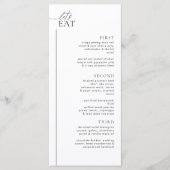 ミニマル結婚リストのメニューとドリンクのメニューLAYLA メニュー (正面)